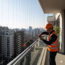Balcony Invisible Grill installed in a Bengaluru home